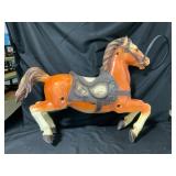 Vintage Painted Fiberglass Carousel Horse