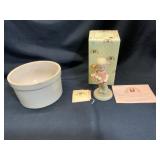 Vintage Stoneware Crock and Figurine Set
