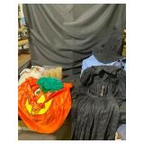 Halloween Costumes and Decorations Lot