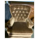 Tufted Brown Velvet Chair by Best Chairs