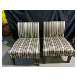 Upholstered Earth-Tone Side Chairs