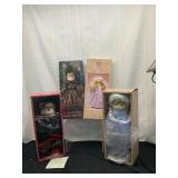 Two Precious Moments Porcelain Dolls with Boxes