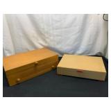 Vintage Silverware Wood Cutlery Storage Boxes