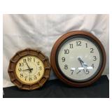 Two Wall Clocks with Decorative Frames
