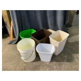 Plastic Buckets and Trash Cans
