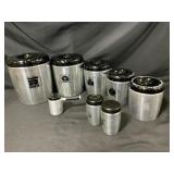 Vintage Aluminum Kitchen Canisters