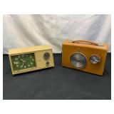 Vintage RCA Clock Radio and Philco Portable Radio
