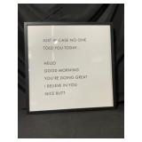 Framed Print with Motivational Text