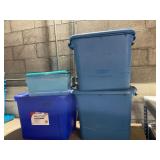 Stacked Plastic Storage Containers