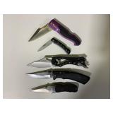 Five Folding Knives Lot
