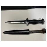 Black Panther Steel Dagger with Sheath, 10.5 In.