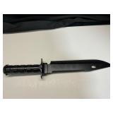 Black Bowie Knife with 10-Inch Blade