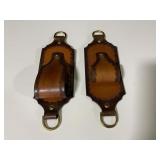 Hanging Leather Shotgun Rack Set