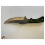 11.5-Inch Damascus Blade Knife with Two-Tone Green
