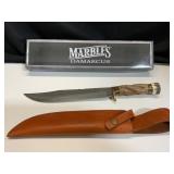 Marbleï¿½s Damascus Knife with Sheath