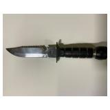 Survival Knife with Compass Handle Grip