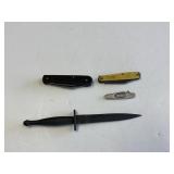 Pocket Knives and Dagger Lot
