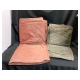 Red and Green Treated Canvas Tarps
