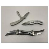 Three Folding Pocket Knives
