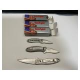 Three Kershaw Folding Knives