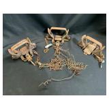 Three Steel Animal Spring Traps