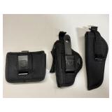 Assortment of 3 holsters, bulldog & Range Maxx