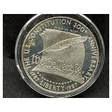 1987 U.S. Constitution .925 Silver Dollar