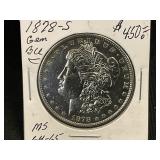1878-S $1 BY MS 64-65