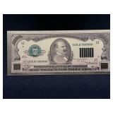 Gold .999999 $1,000 Bill