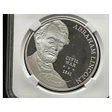 1861 Abe Lincoln Commemorative Coin CASED