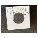 Rare 1808 Draped Bust Half Cent