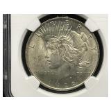 1922-P Peace Silver Dollar MS 63 CASED
