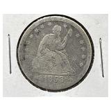 1853 Seated Liberty Silver Quarter Dollar