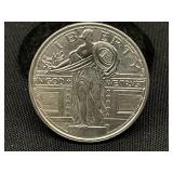1 Oz. Silver Standing Liberty Round