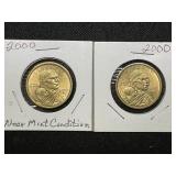 (2) 2000-P Sacagawea Dollars