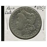 1891-CC Morgan Silver Dollar