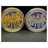(2) Thank You For Your Service Comm. Coins