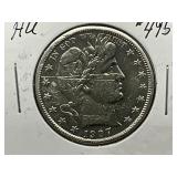 1907-P Barber Half Dollar