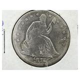 1875-S Seated Liberty Silver Half Dollar