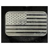 1 Oz. Silver U.S. Flag Bar