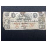 1857 South Carolina $10 Bill