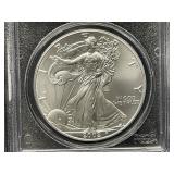 2002 American Silver Eagle MS 69 Cased & Graded