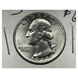 1948-S Washington Silver Quarter