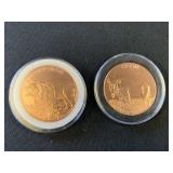 Two 1 Oz Copper Coins