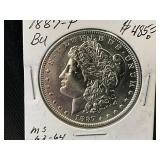 1887-P $1 BU MS 63-64