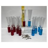 14 Glass Bud Vases With Charms