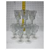 16 Cut Glass White Wine Stemware