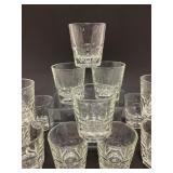20 Clear Cut Glass Rocks Glasses
