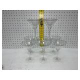 8 Rona Slovakia Crystal Martini Glasses