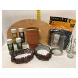 Lot With Lap Board and Planters